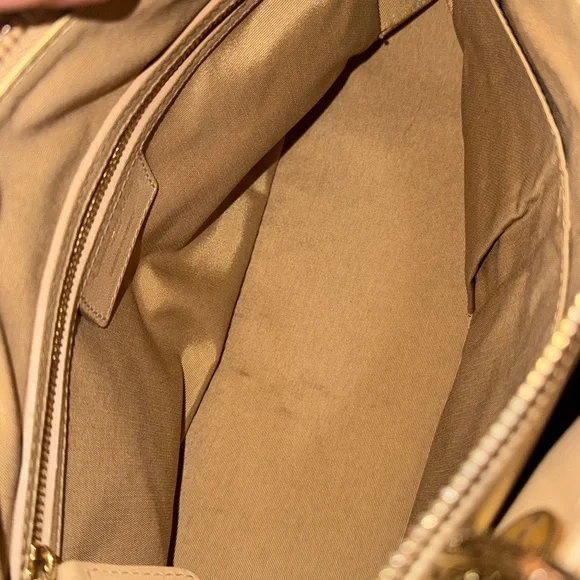 CHRISTIAN DIOR Beige Cannage Quilted Lambskin Leather Granville Polochon Bag - Picture 10 of 16